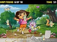 Dora the Explorer: Find Hidden Map Puzzle Game Online
