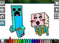Minecraft Fun Coloring Book Online Game